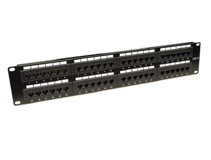 Optical Fiber CAT6 1u/2u Black Patch Panel