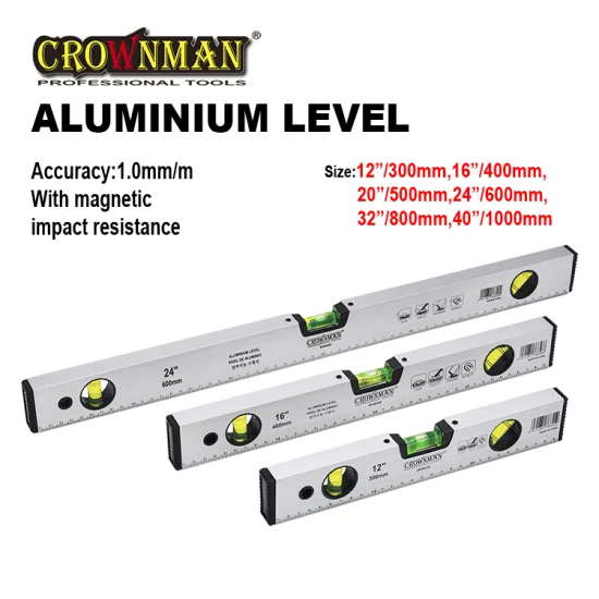 측정용 1mm/M 정밀도의 Crownman 알루미늄 합금 수준기